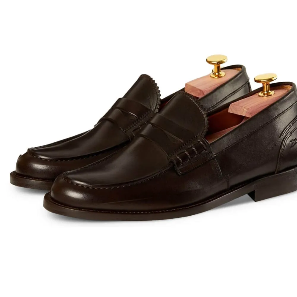 6 CM / 2.36 Inches CMR CHAMARIPA Men's Height Increasing Handmade Custom Penny Loafers - Vintage Formal Shoes