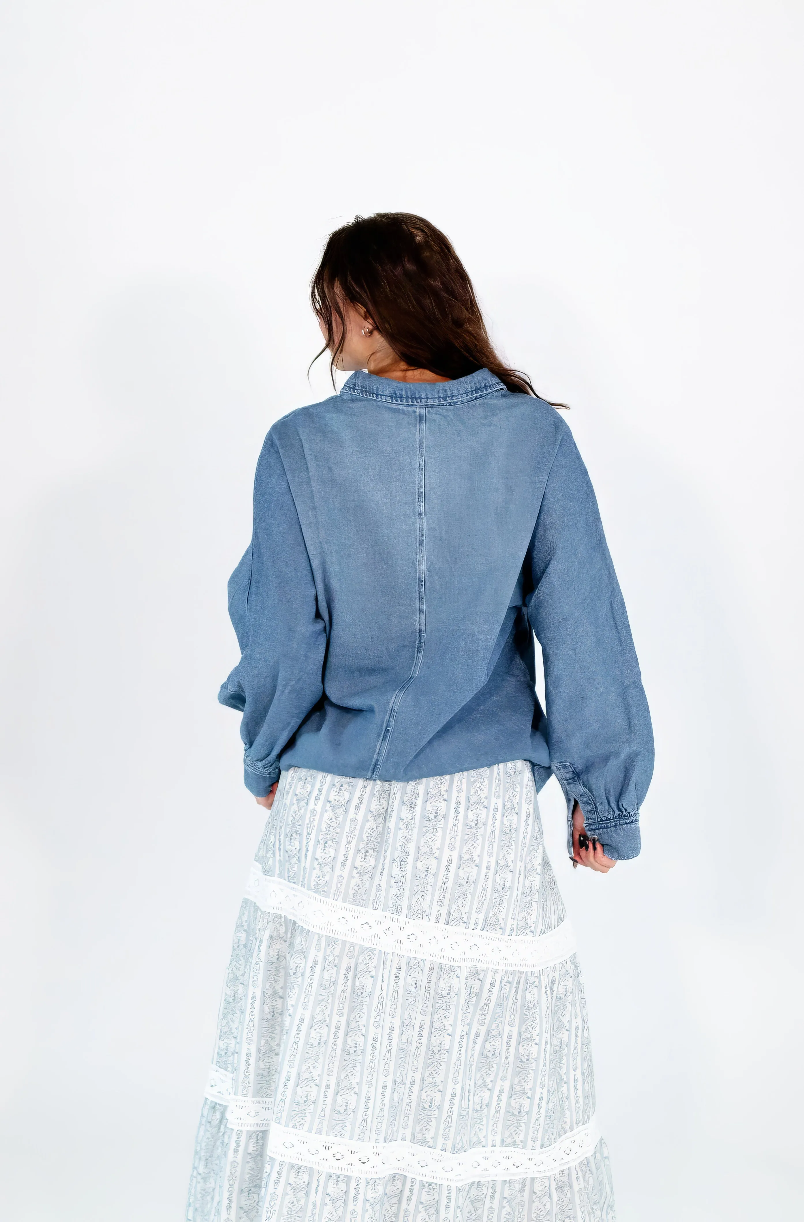 Aelia Denim Button-Up