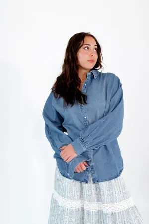 Aelia Denim Button-Up
