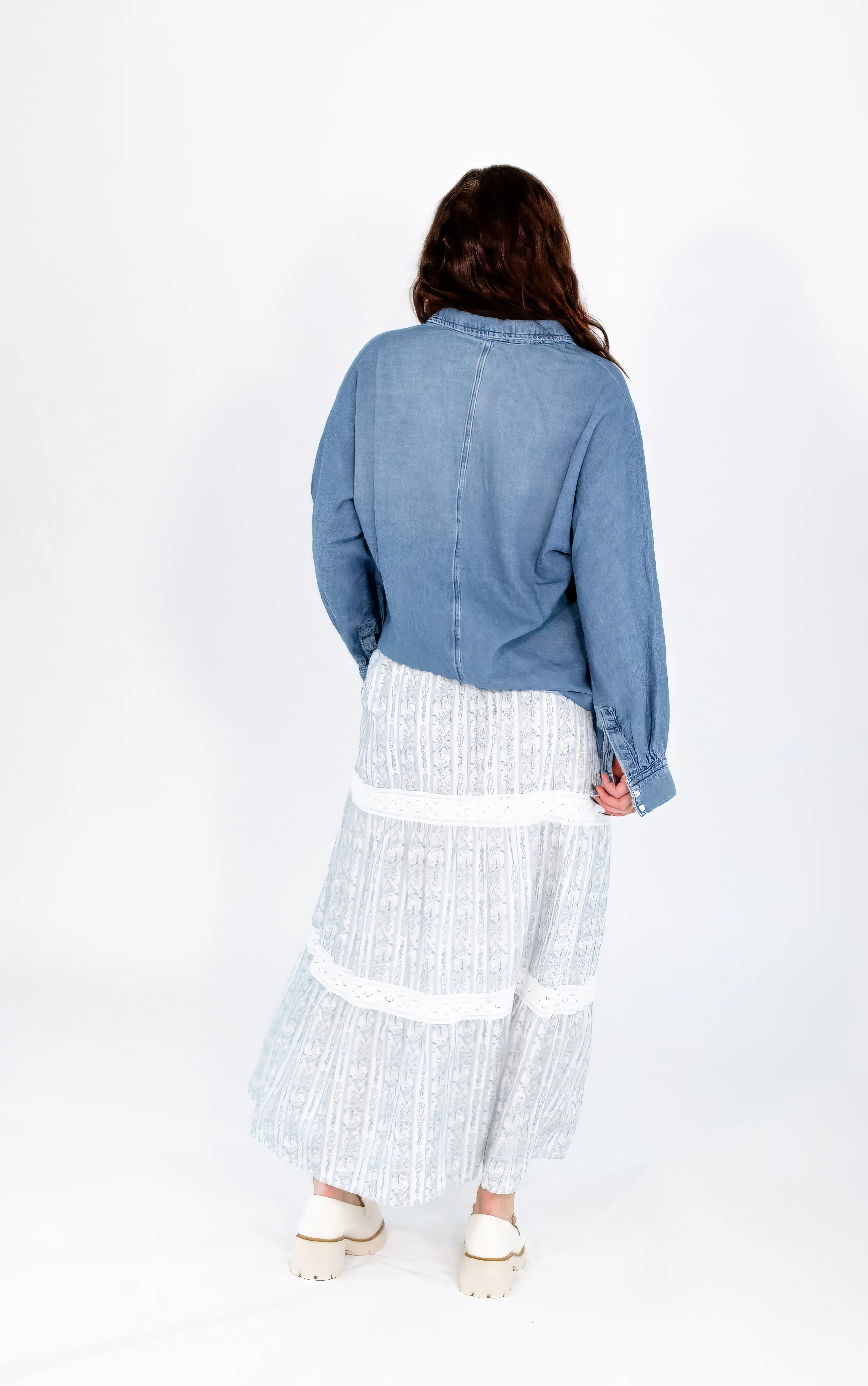 Aelia Denim Button-Up