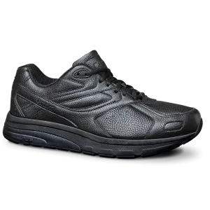 Cambrian Men's Ultra Leather Walking Shoes- Black