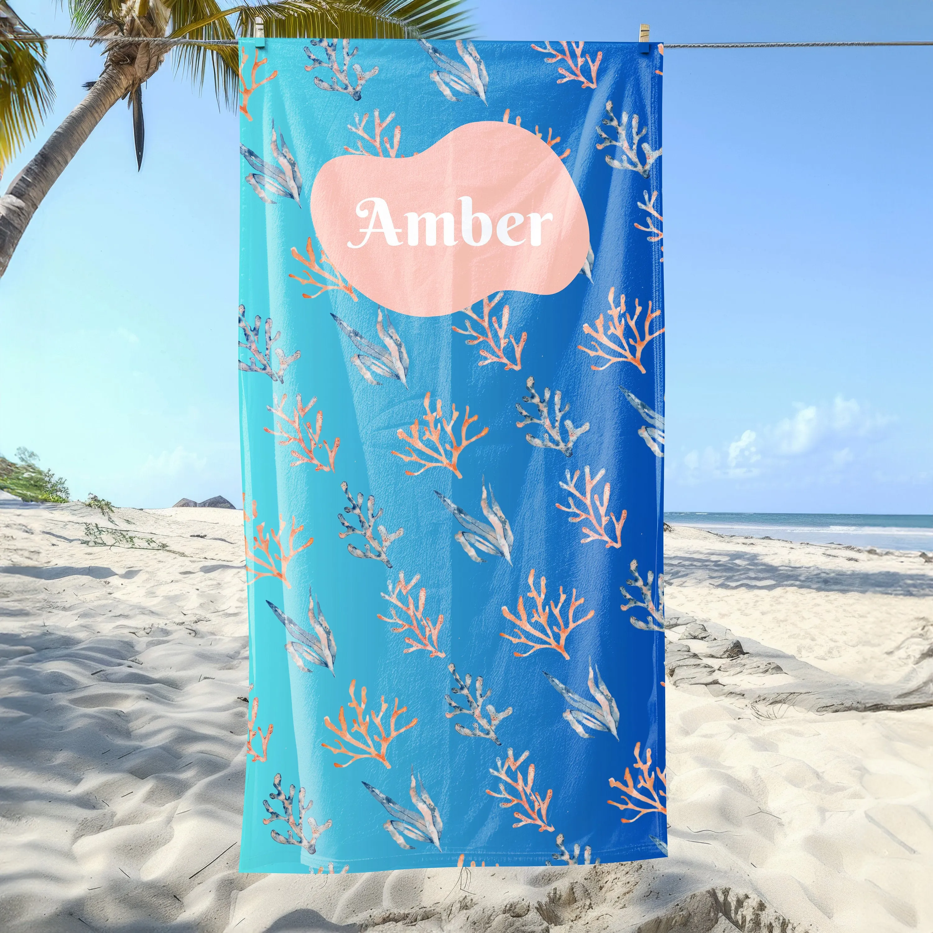 Custom Tropical Beach Towel - Great Gift.
