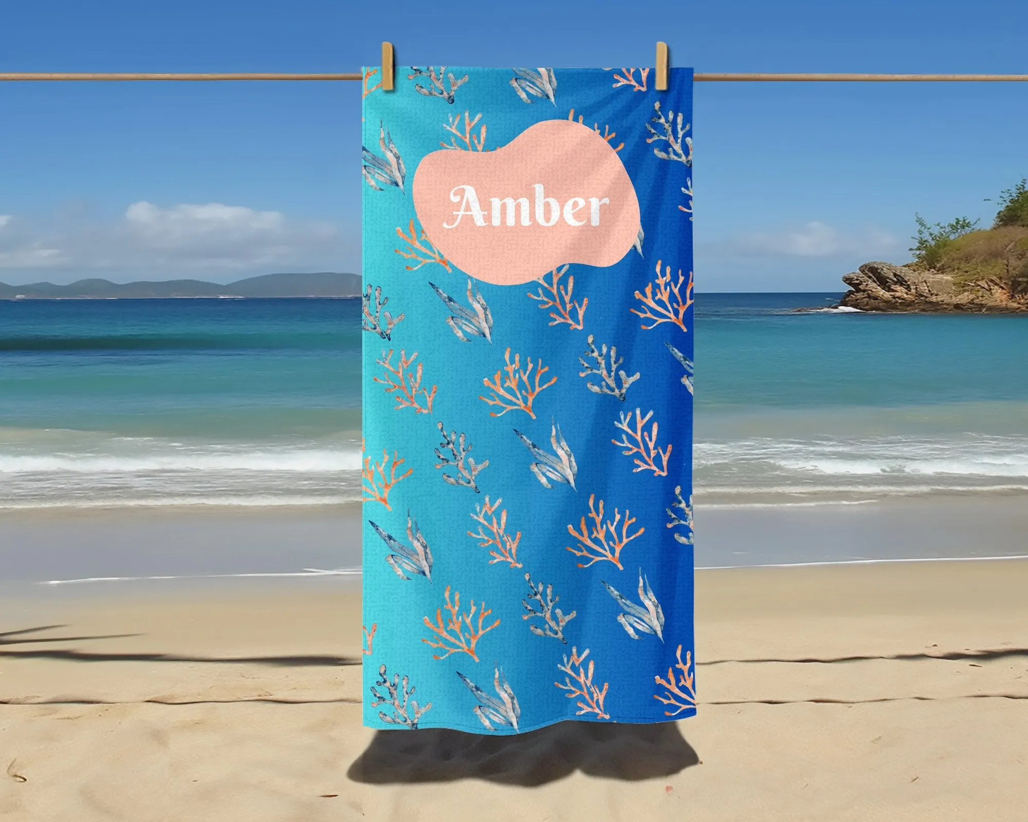 Custom Tropical Beach Towel - Great Gift.
