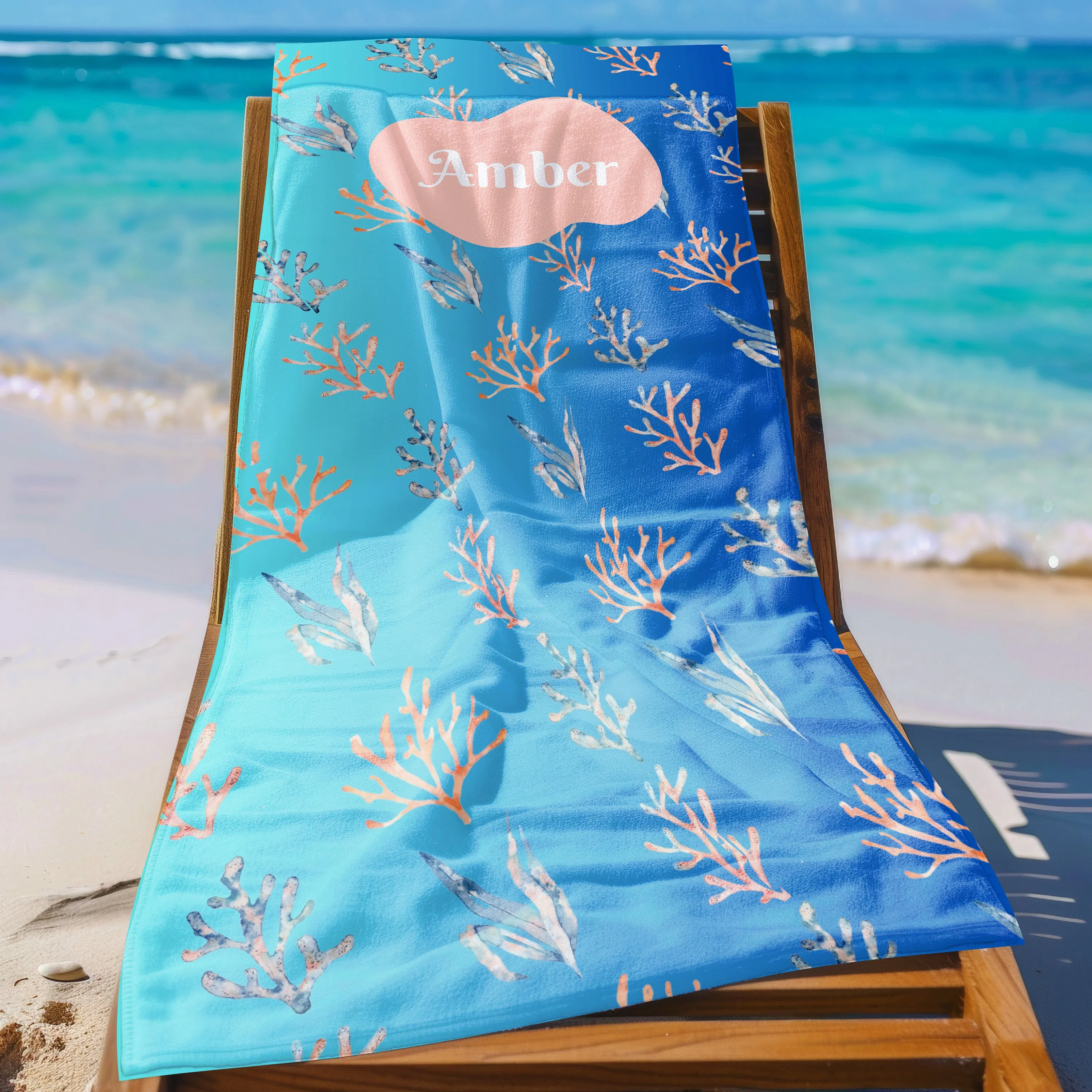 Custom Tropical Beach Towel - Great Gift.