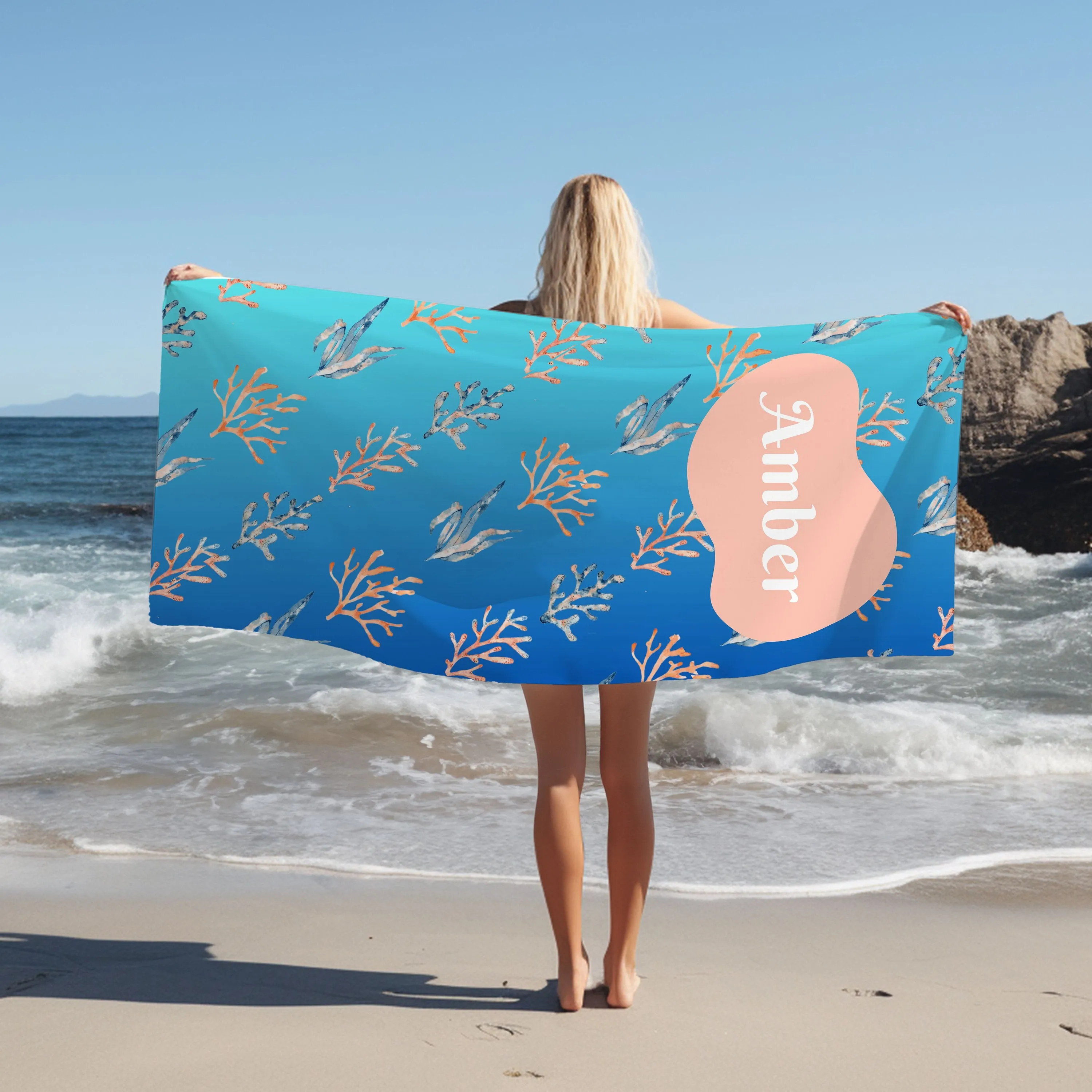 Custom Tropical Beach Towel - Great Gift.