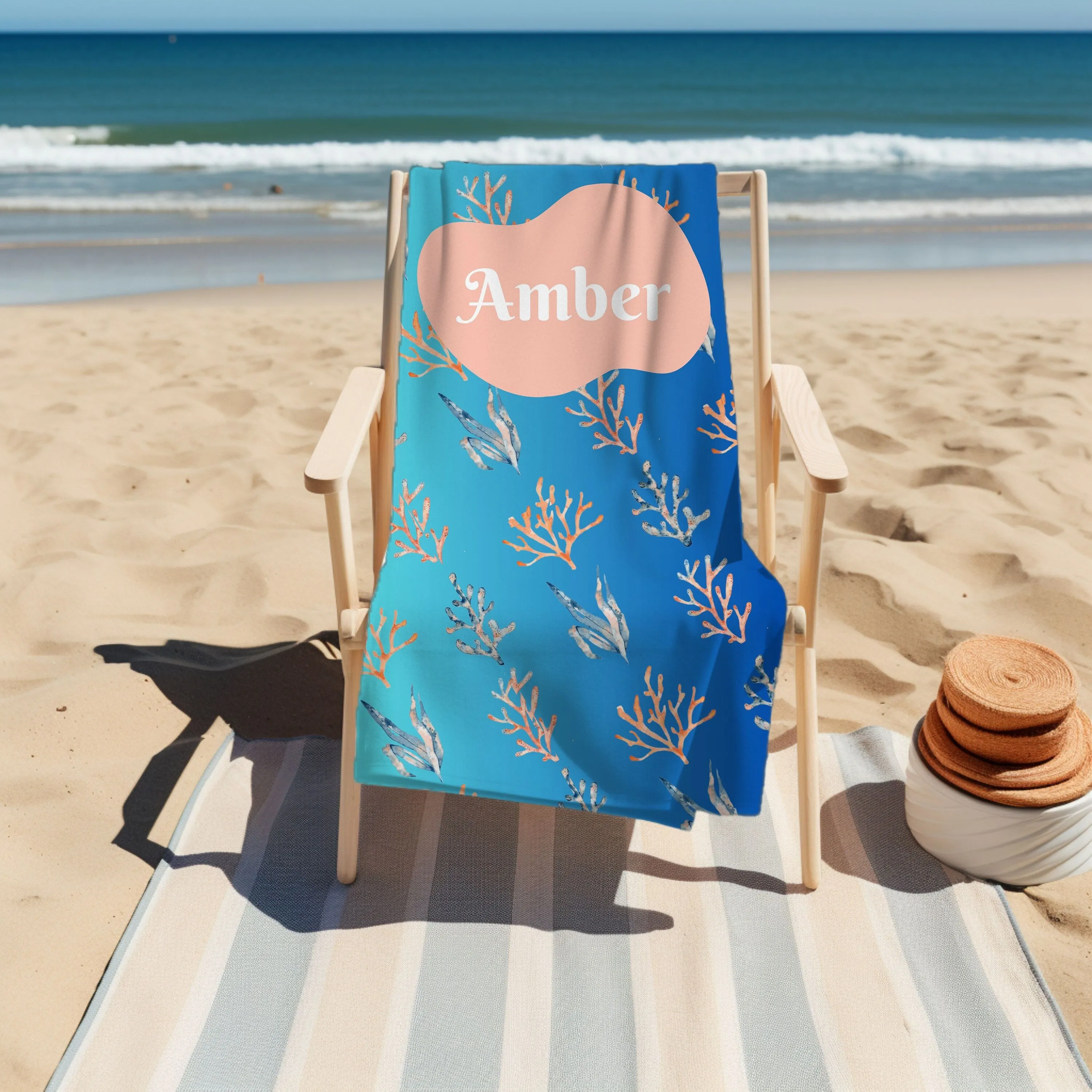 Custom Tropical Beach Towel - Great Gift.