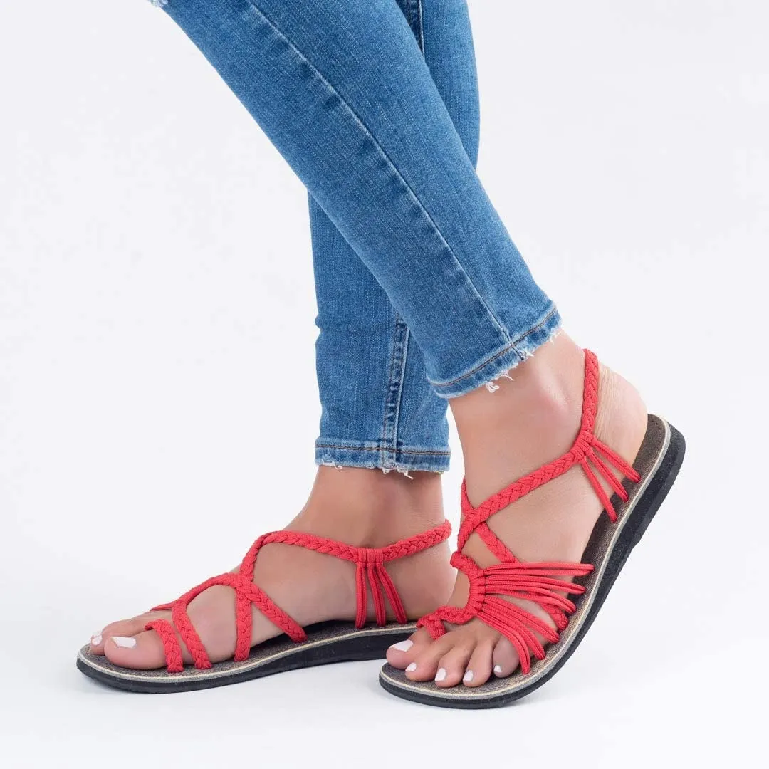 Cuzcare Women Sandals Beach Summer Vintage Comfortable Flip-flops
