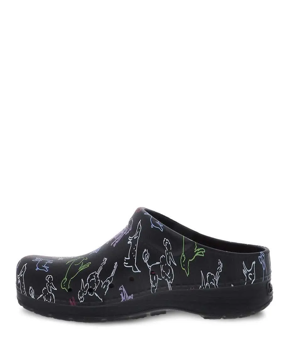 Dansko Unisex Kane Molded Clogs - Black Dogs