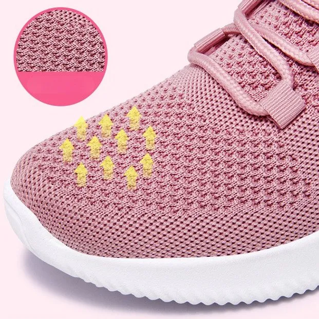 GroovyWish Women Orthopedic Shoes Comfy Elastic Mesh Round Toe Running Sneakers