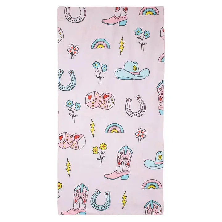 Lucky Cowgirl Quick Dry Towel