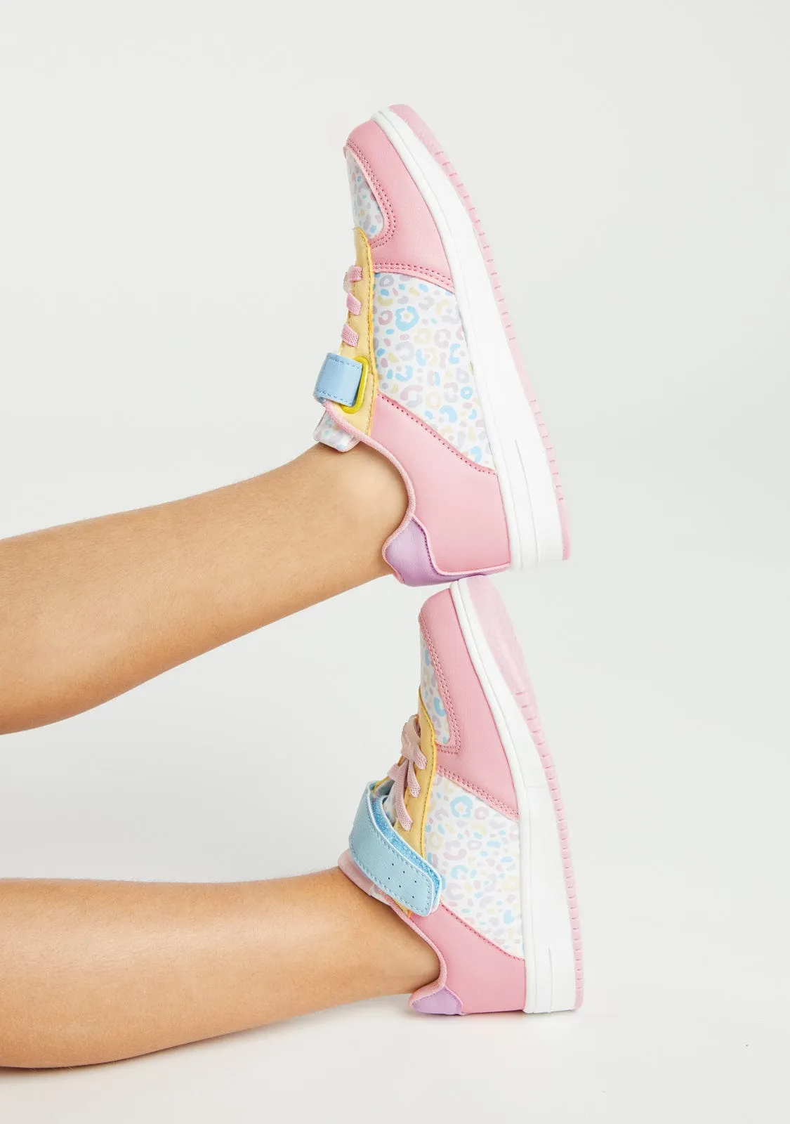 Multicolour Leopard Elastic Sneakers