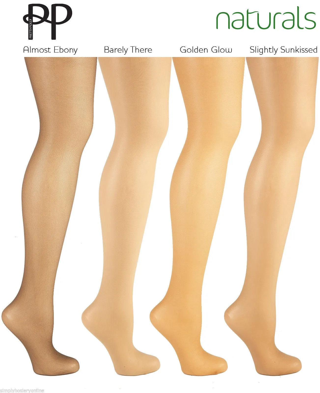 Pretty Polly Naturals 8 Denier Sheer Sandal Toe Tights (not open toe)