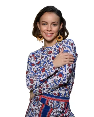 S23-PT-M Mediterranean Print Swim Top