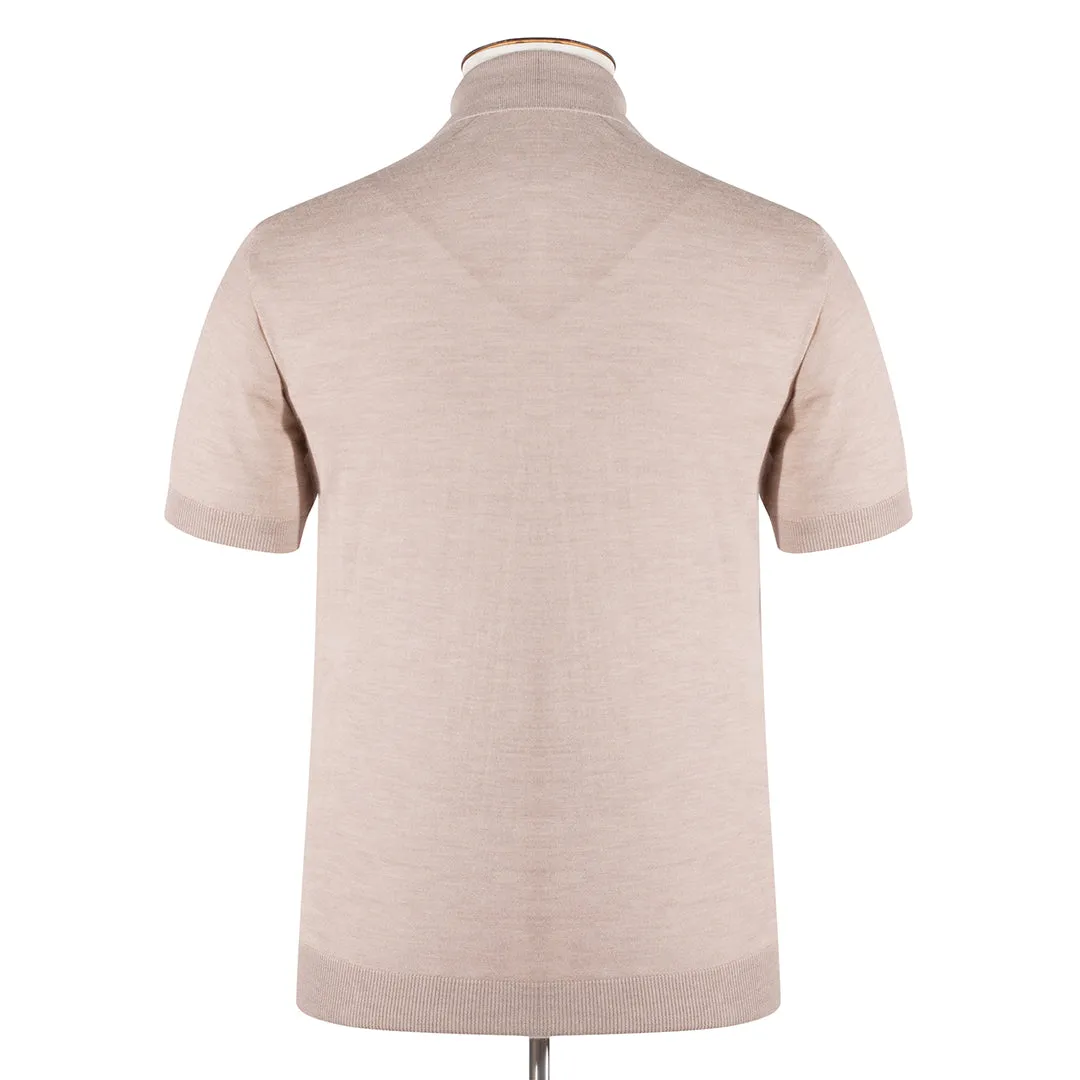 Sand Cashmere & Silk Polo - LUCKY LAST