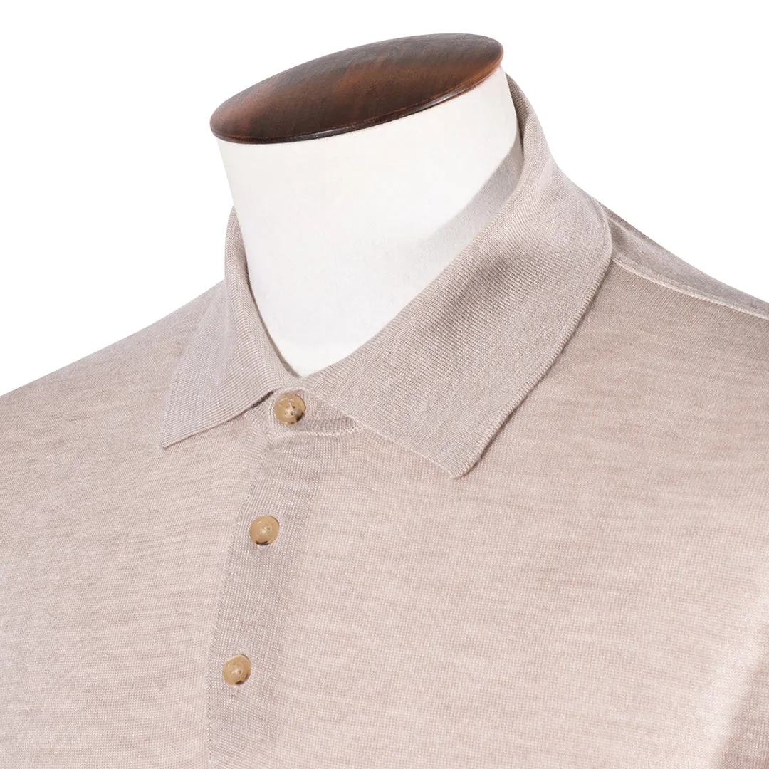 Sand Cashmere & Silk Polo - LUCKY LAST