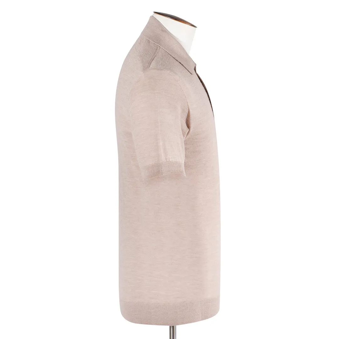 Sand Cashmere & Silk Polo - LUCKY LAST