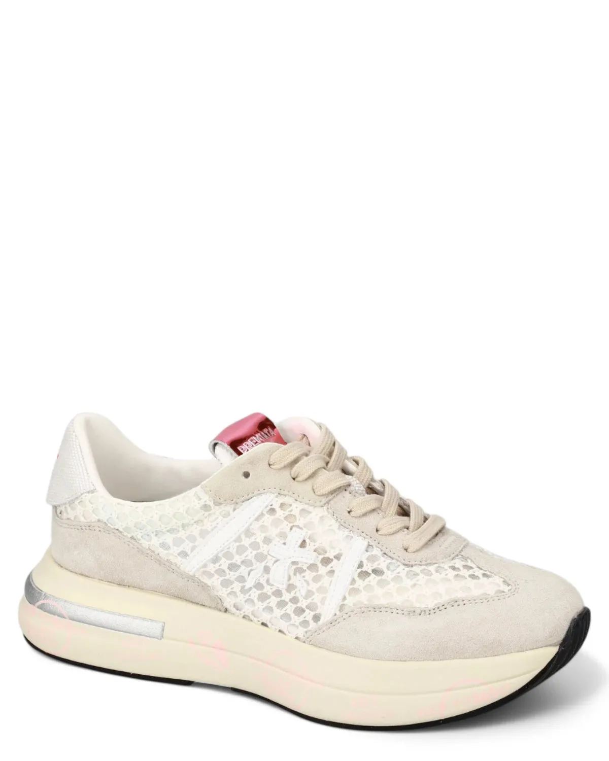 Sneakers CASSIE 7390 in Pelle e Tessuto Retrò