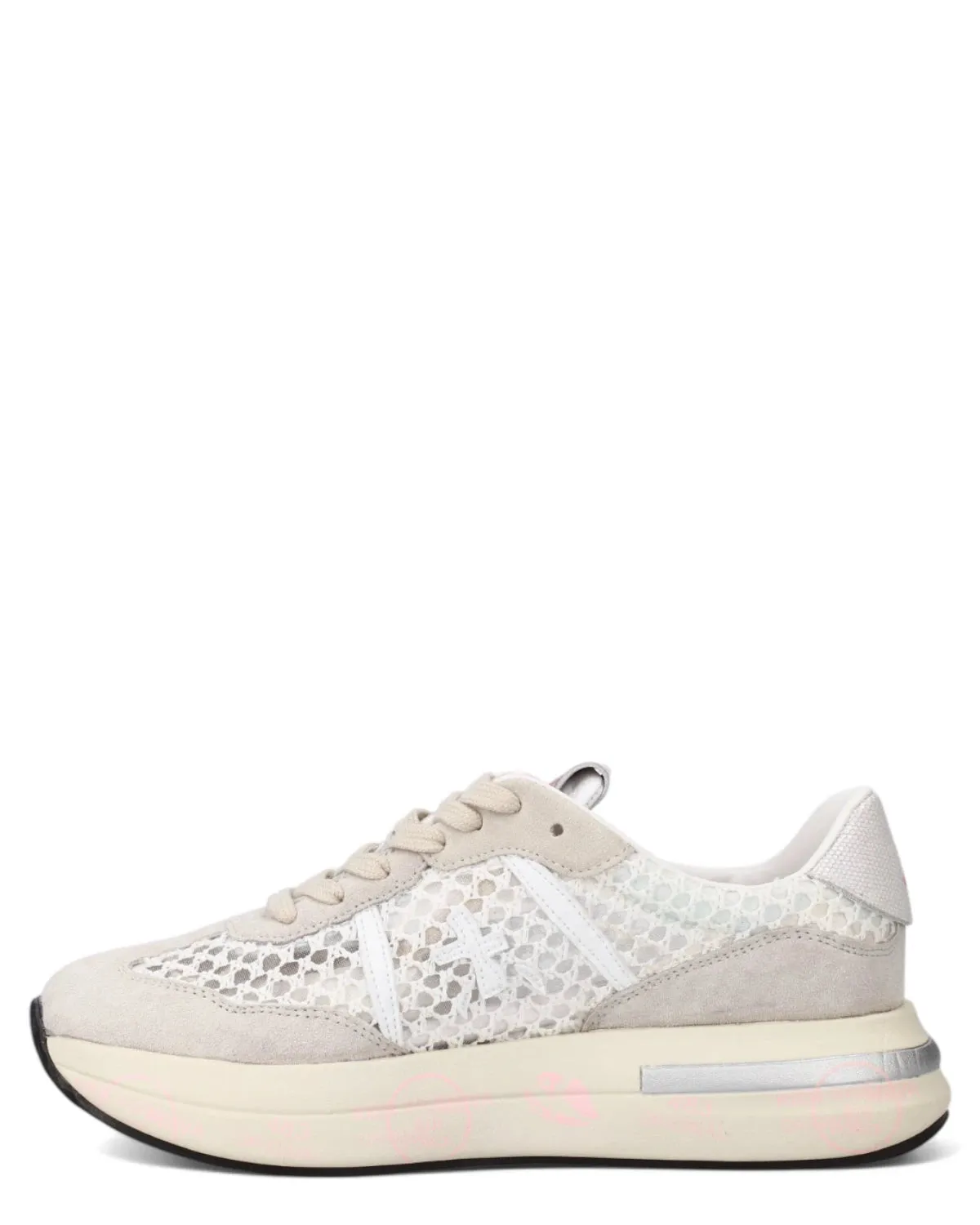 Sneakers CASSIE 7390 in Pelle e Tessuto Retrò