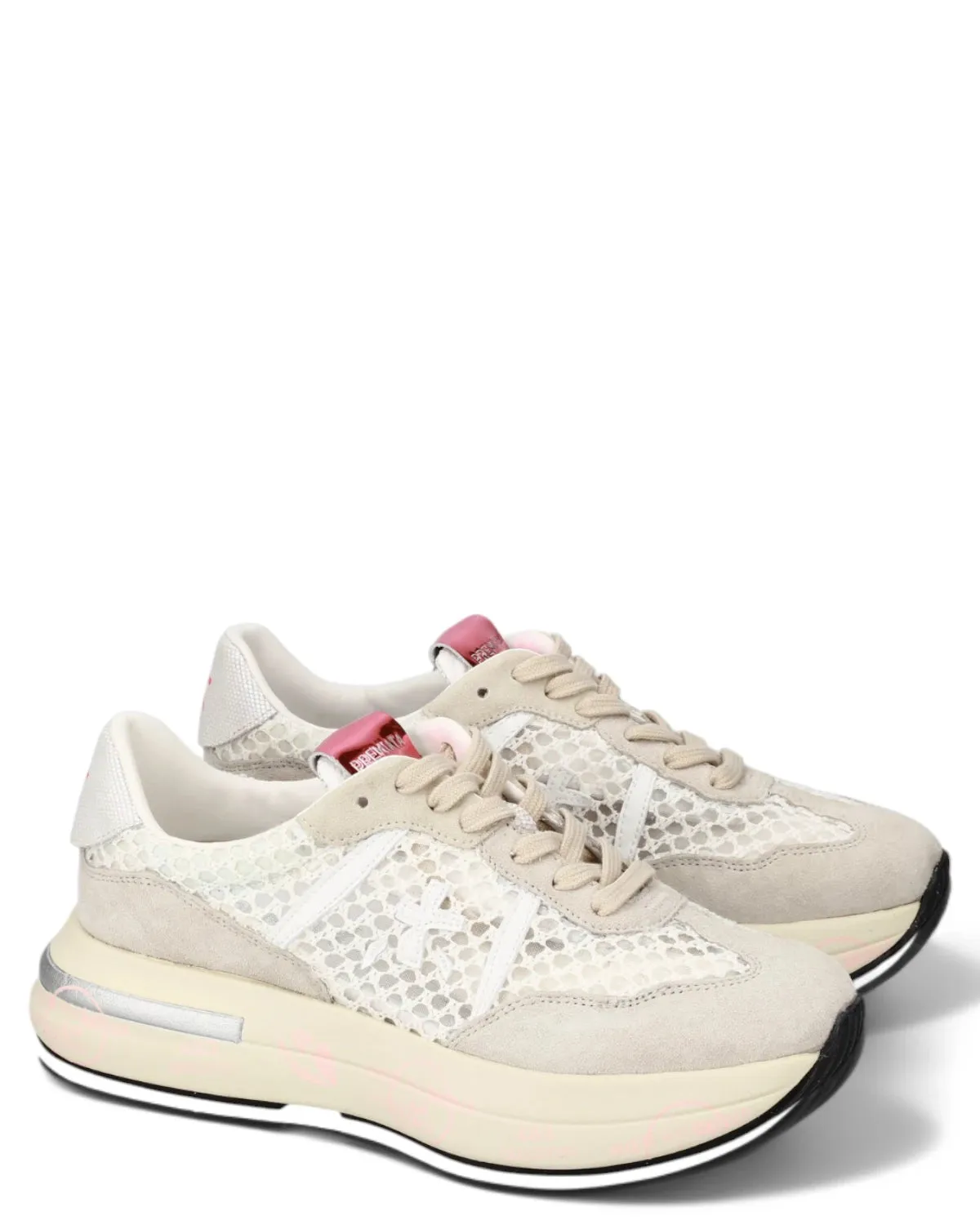 Sneakers CASSIE 7390 in Pelle e Tessuto Retrò
