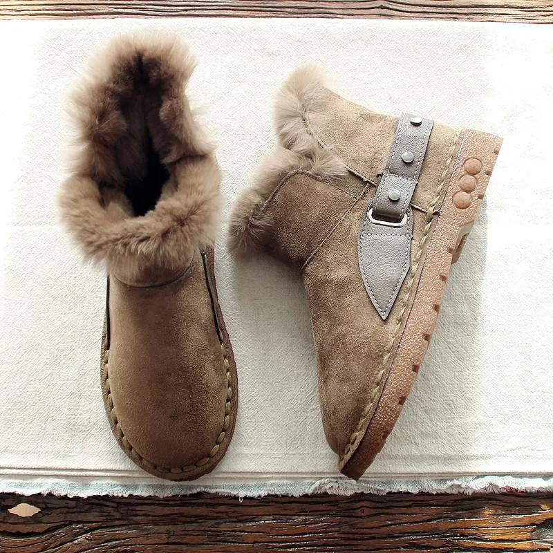 Super Warm Fur Winter Snow Boots