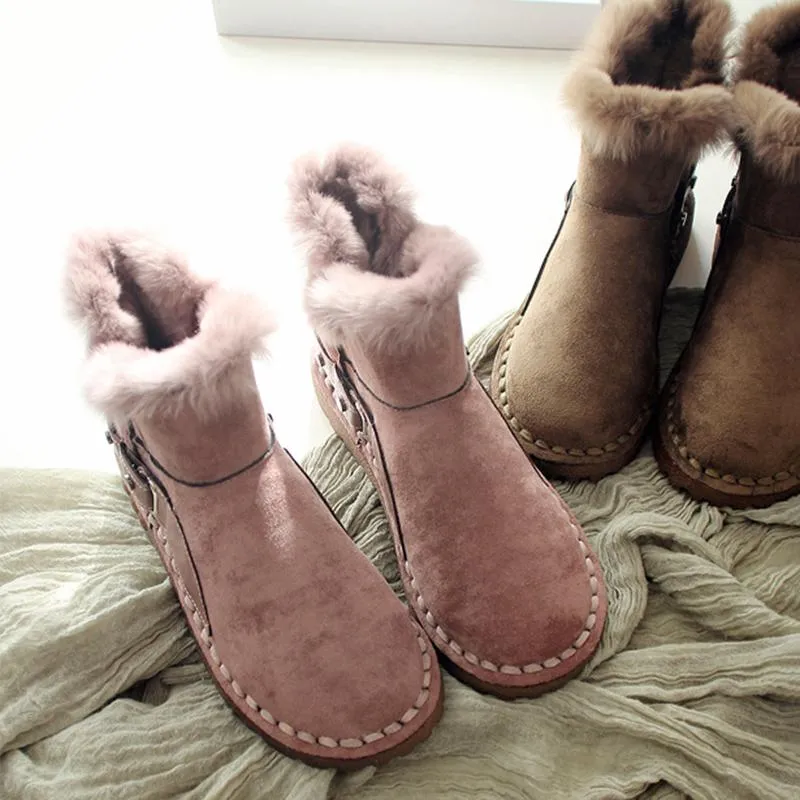 Super Warm Fur Winter Snow Boots