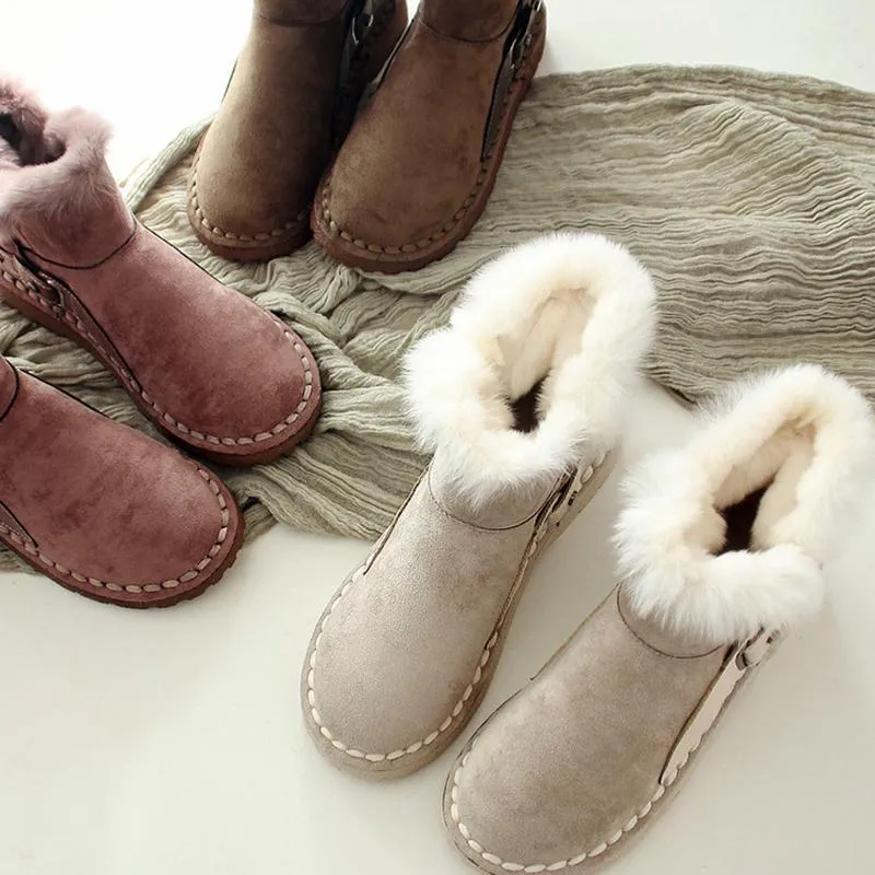 Super Warm Fur Winter Snow Boots