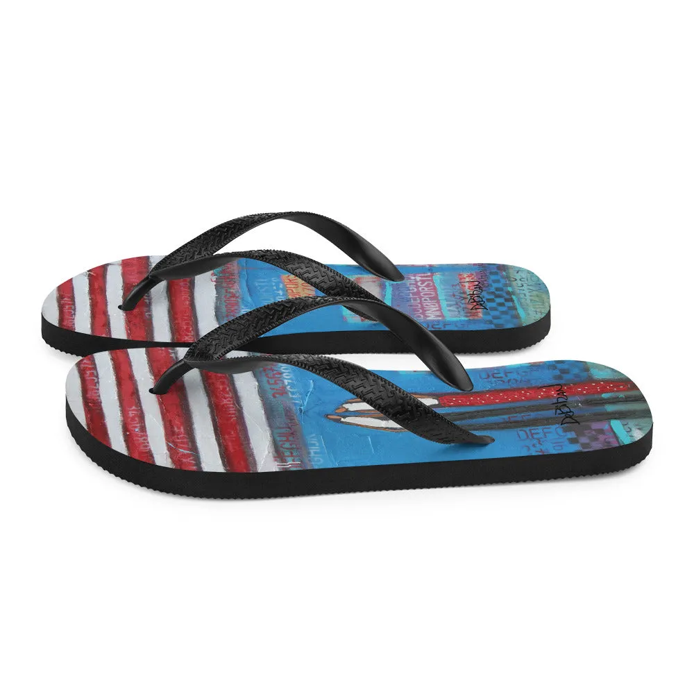 united we stand Flip-Flops