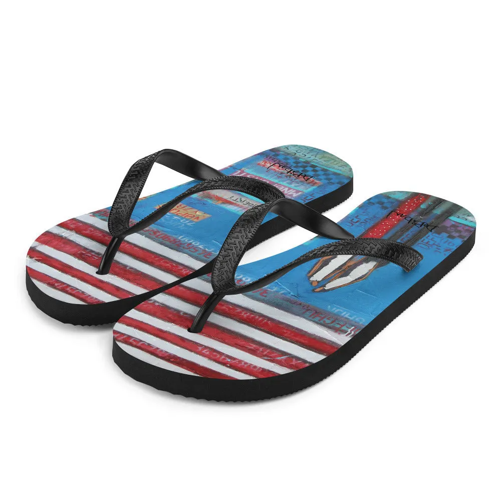 united we stand Flip-Flops
