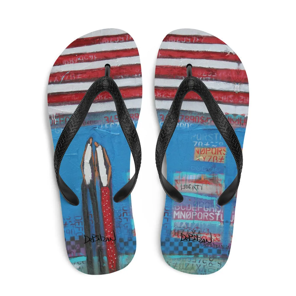 united we stand Flip-Flops