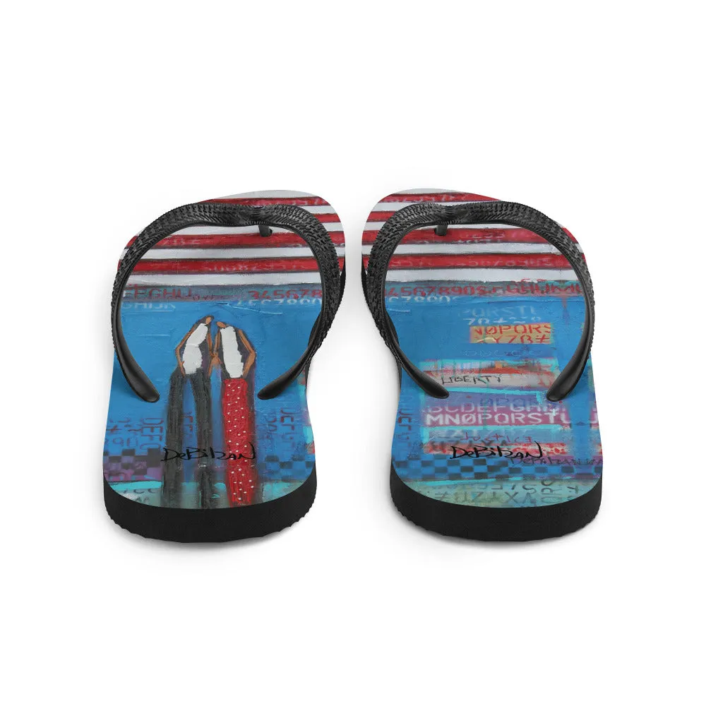 united we stand Flip-Flops