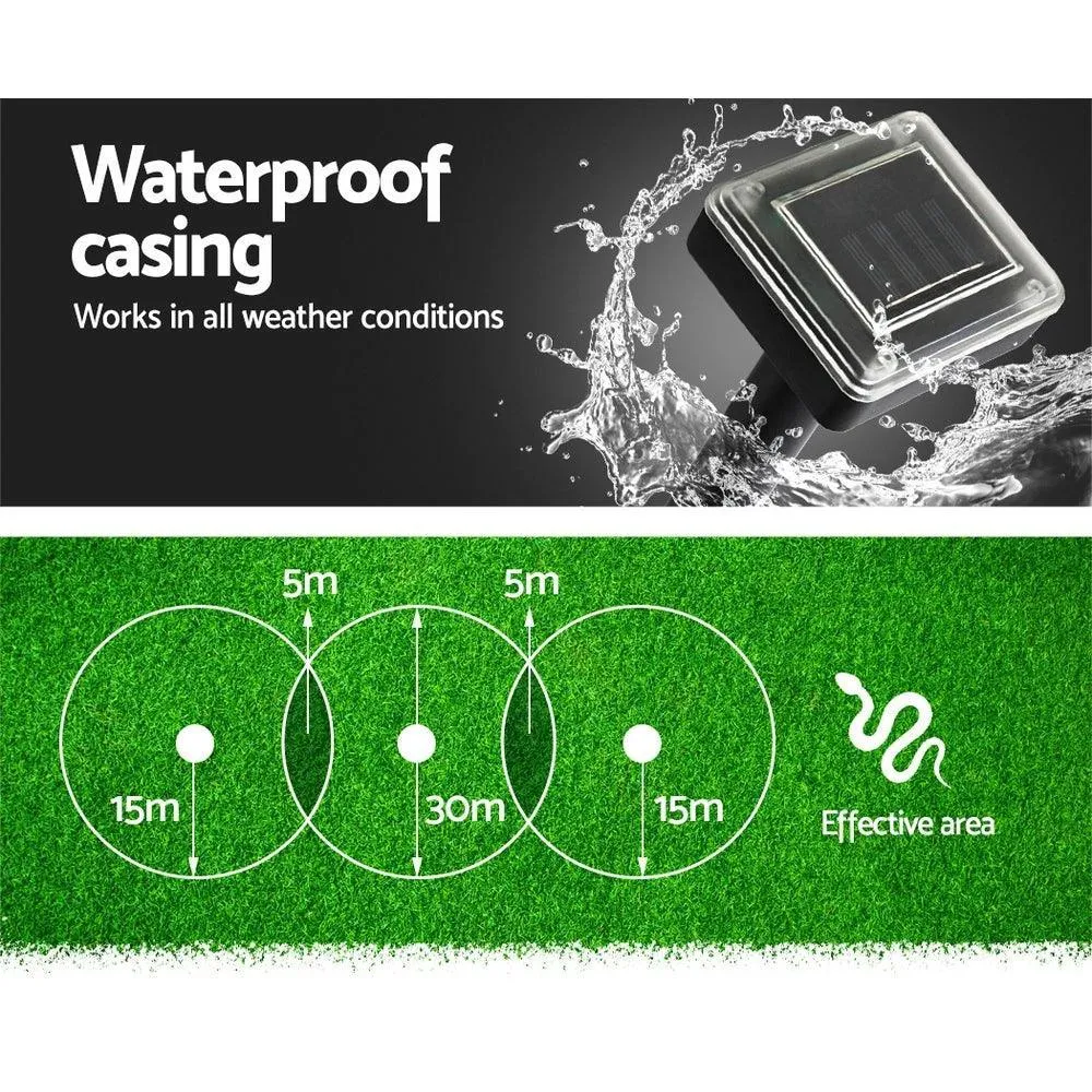 Vermitrap Set of 4 Ultrasonic Solar Powered Snake Repellent