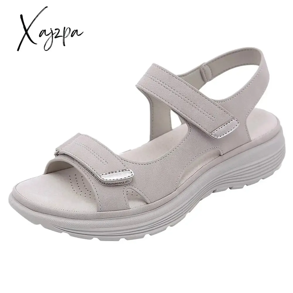 Xajzpa - Women Summer Wedges Non-slip Beach Open Toe Breathable Sandals Sport Style Shoes